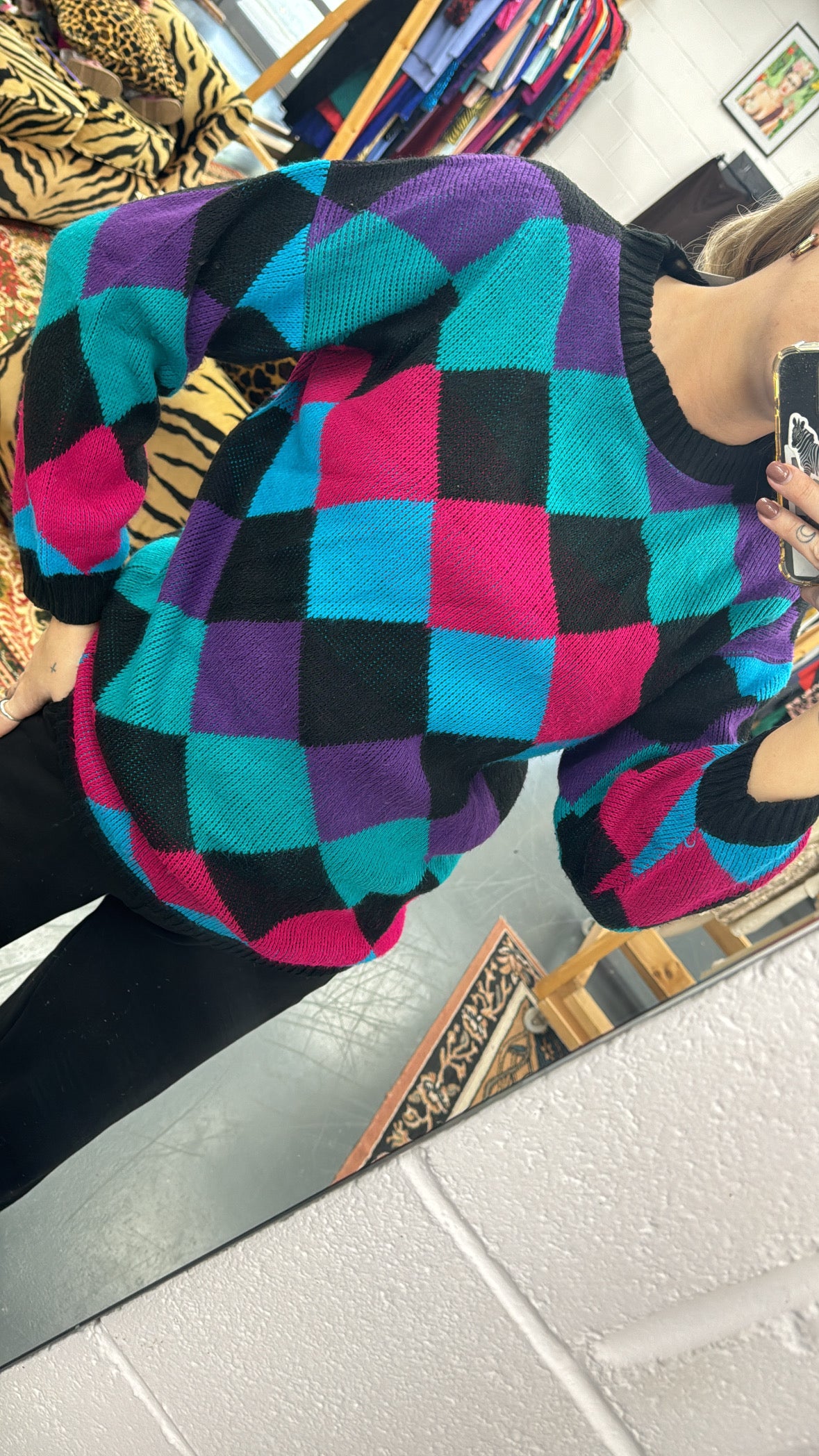 Diamond 80s jumper ALF AND ROE Vintage