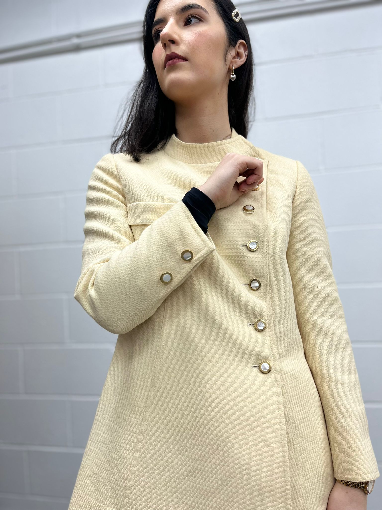 60s Short Cream Coat