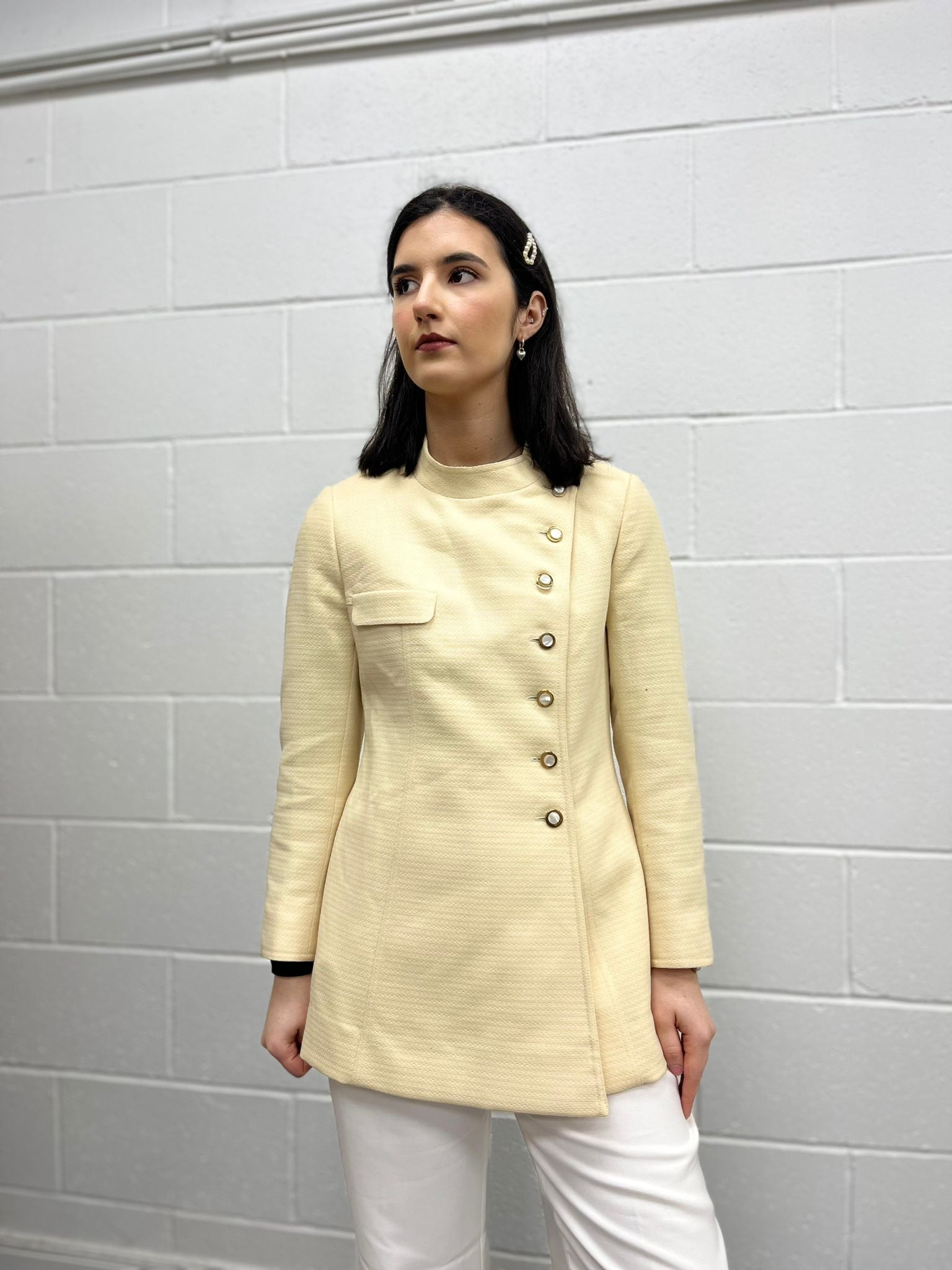 60s Short Cream Coat