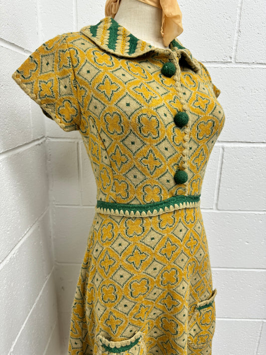 Wool blend dress by ‘Andre Ungaratto’ (Italian Vintage)