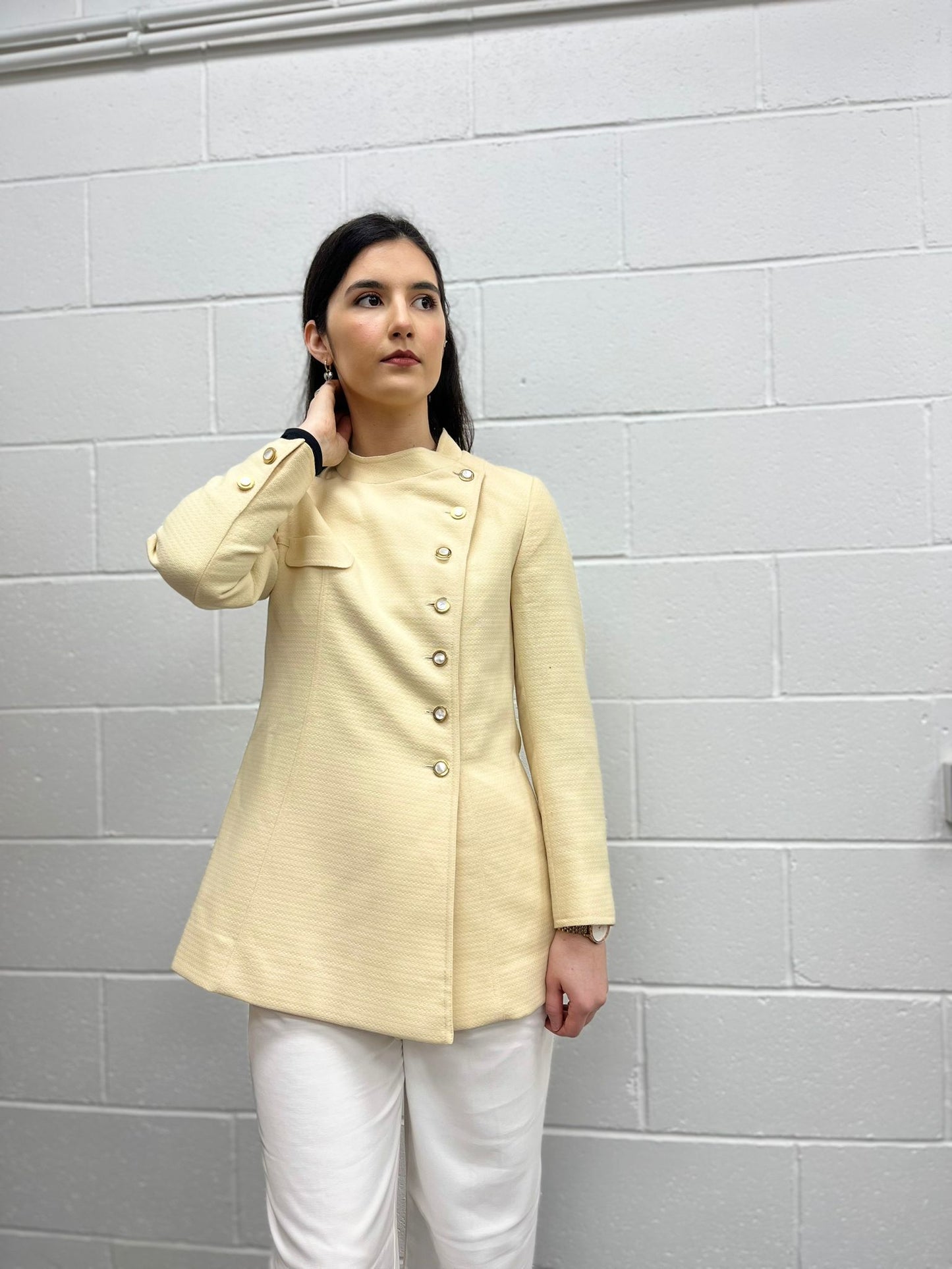 60s Short Cream Coat