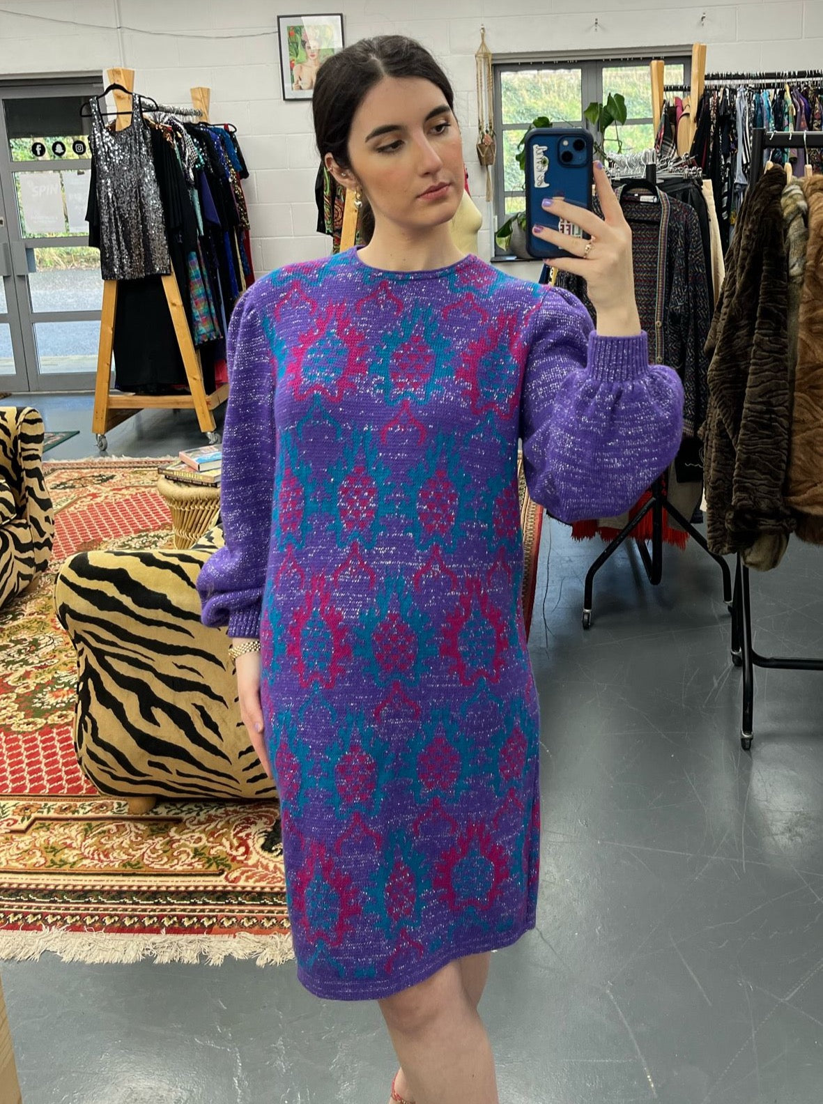 Nilo Purple Jumper Dress