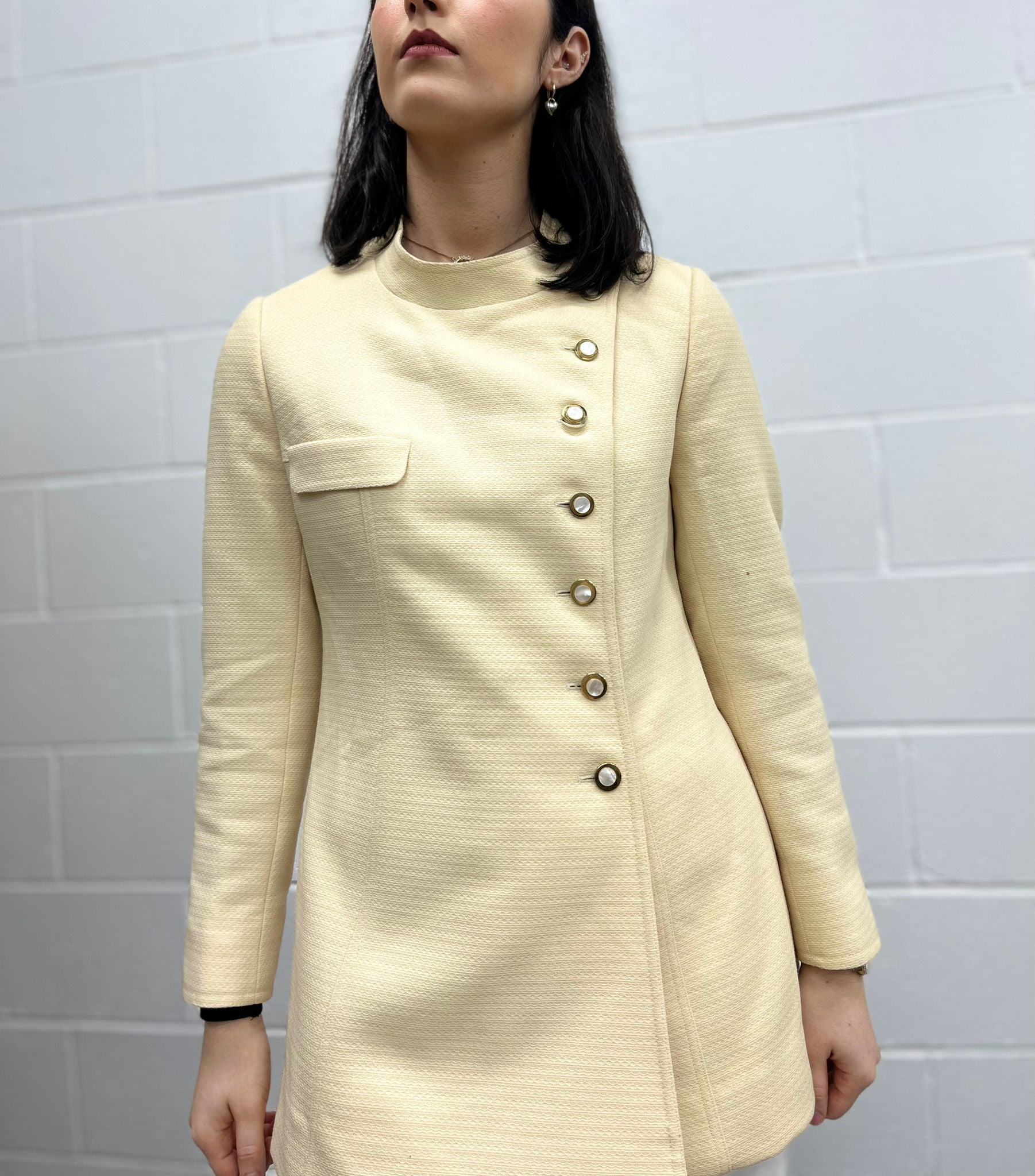 60s Short Cream Coat