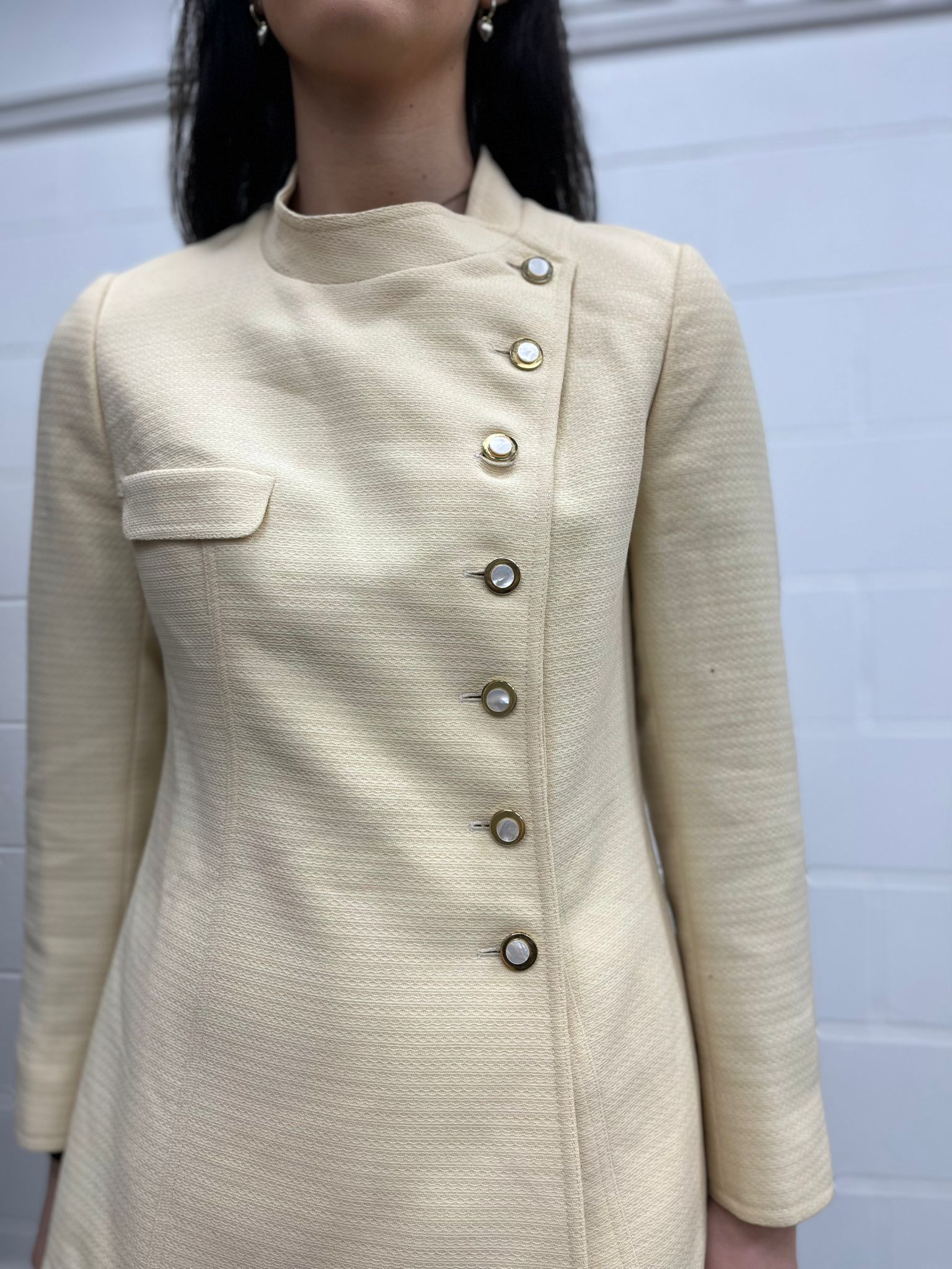 60s Short Cream Coat