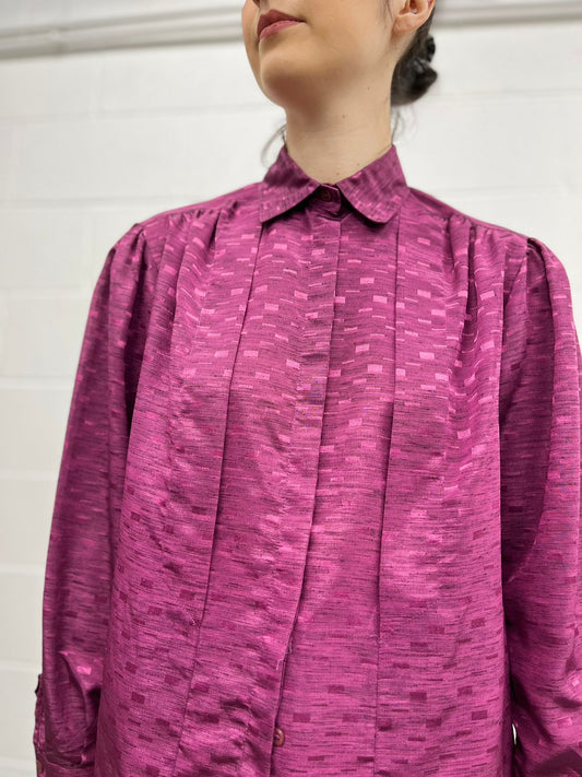 Jacquard Purple Blouse