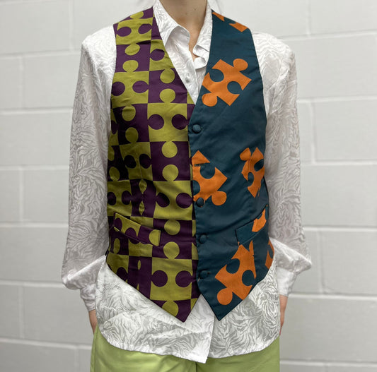 Mixed Print Waistcoat