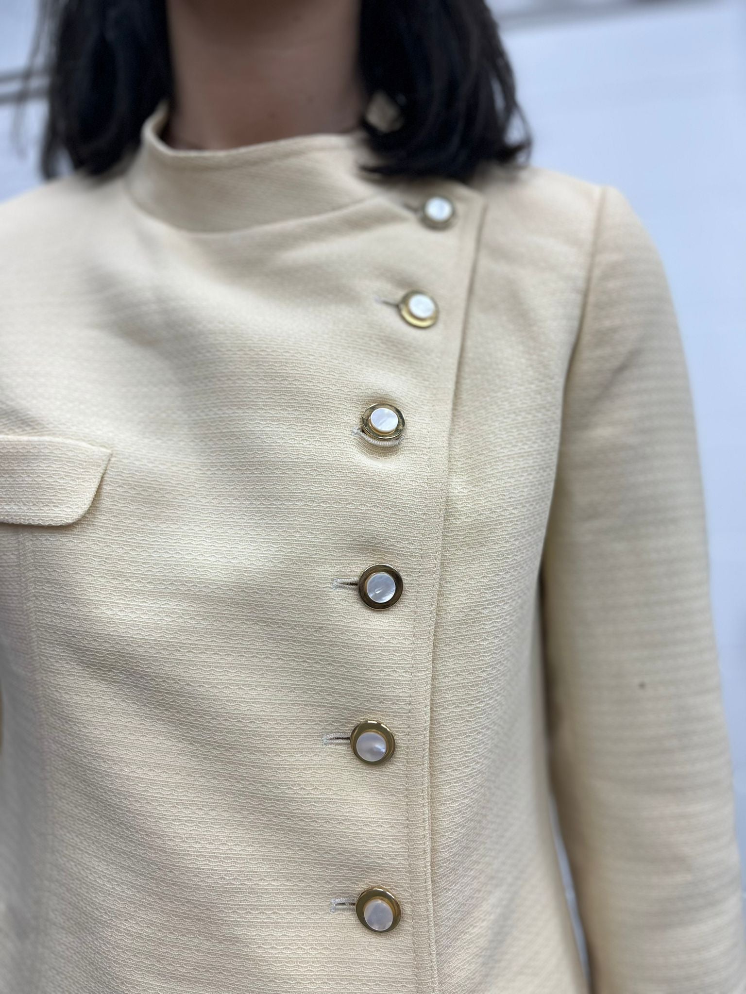 60s Short Cream Coat