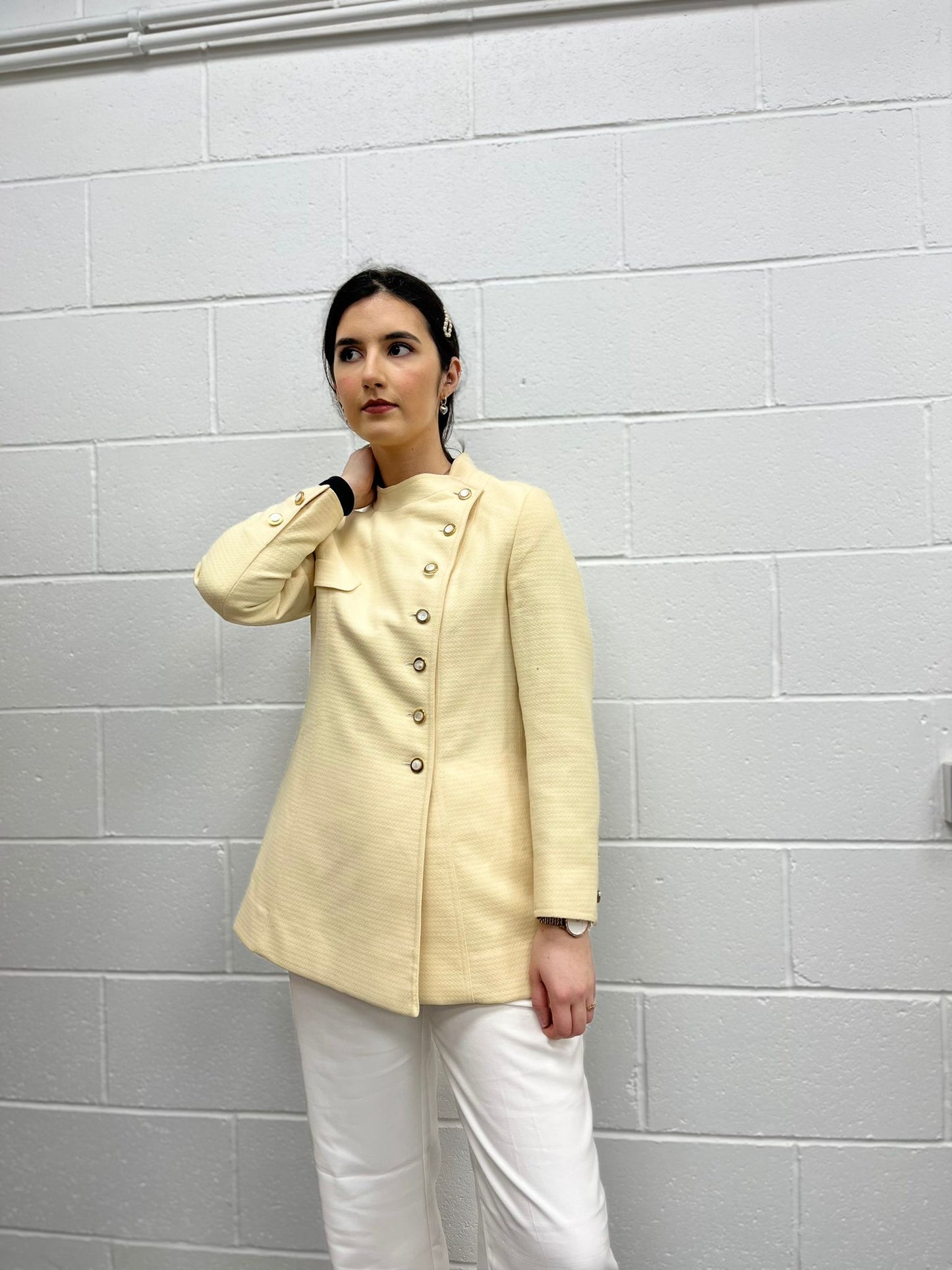 60s Short Cream Coat