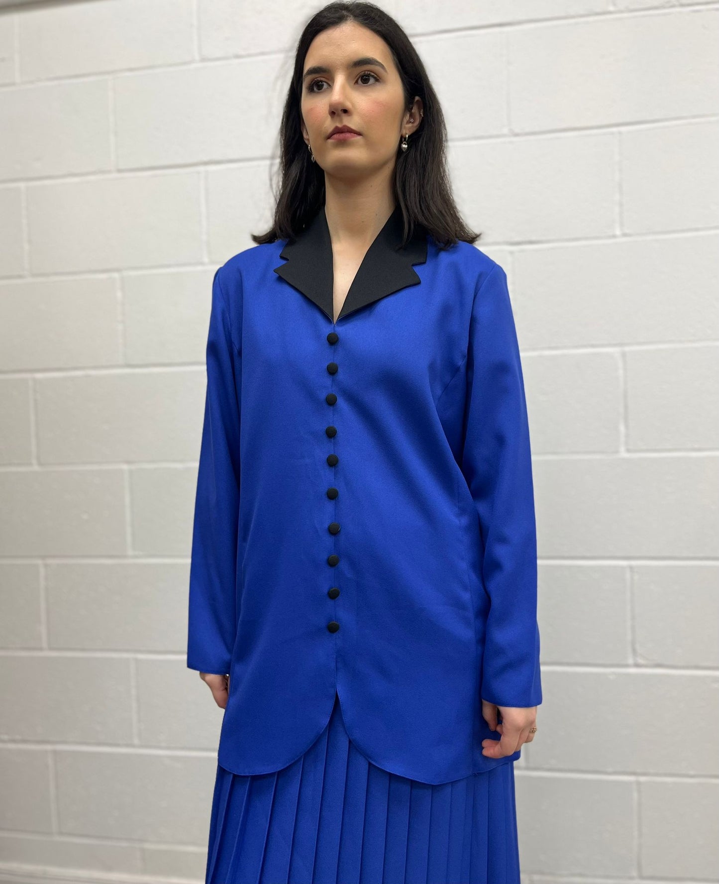 80s Royal Blue Layered Dress