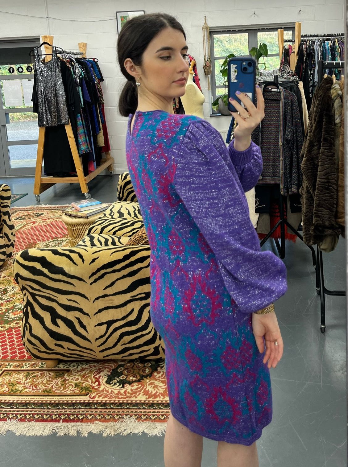 Nilo Purple Jumper Dress