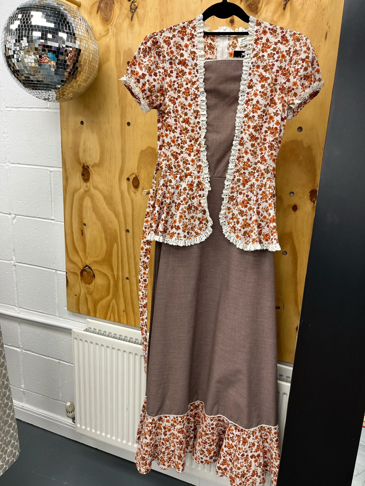 Original 70s Peplum Maxi Dress