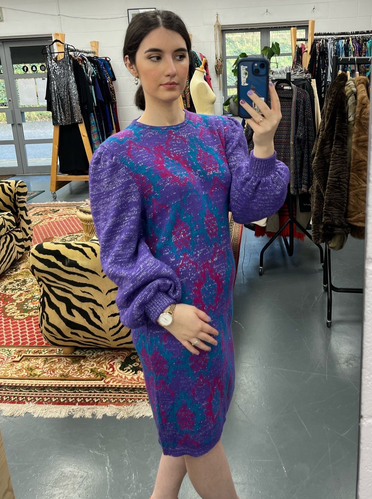 Nilo Purple Jumper Dress