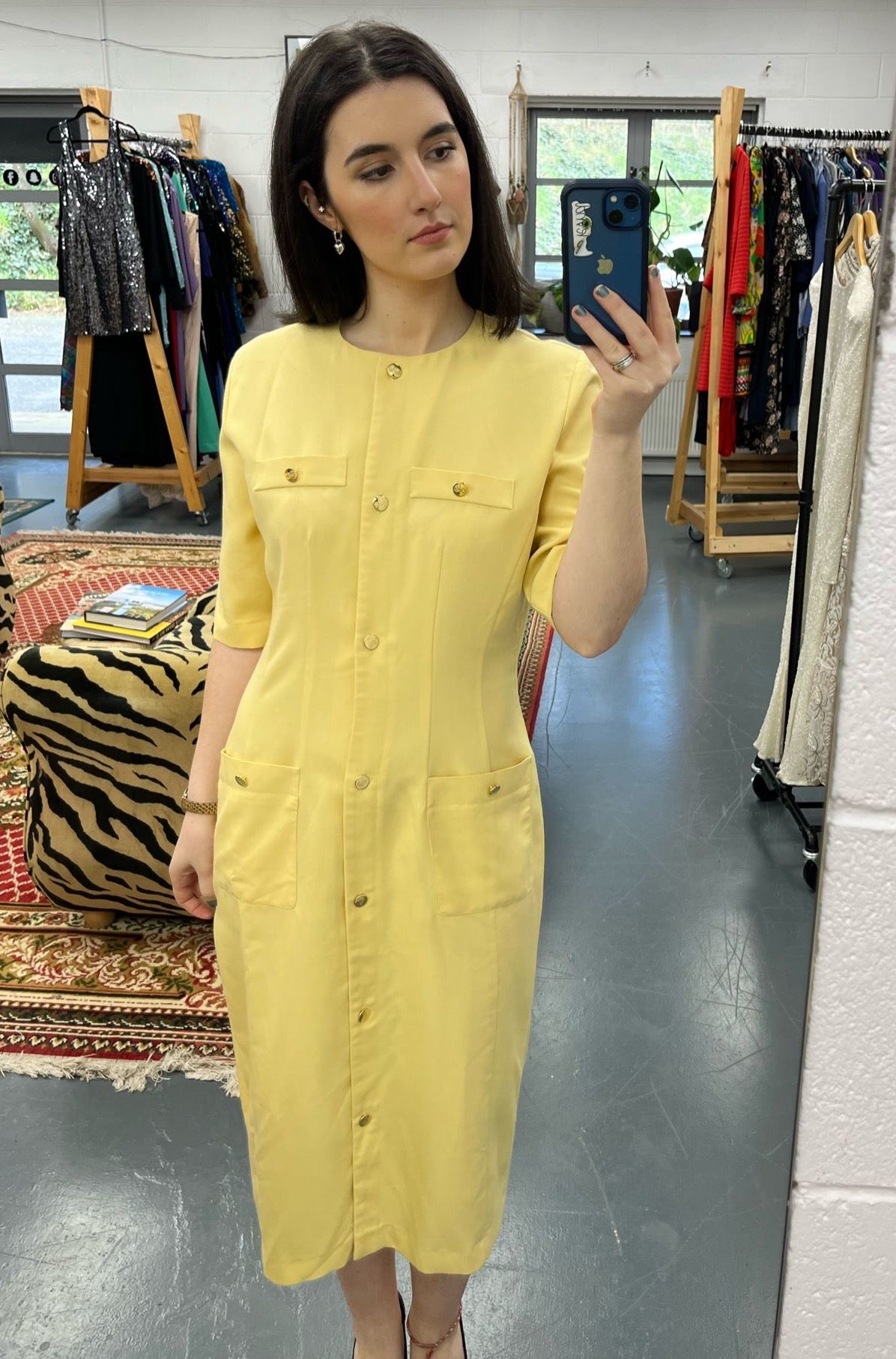 Yellow Hyphen 80s Cocktail Dress