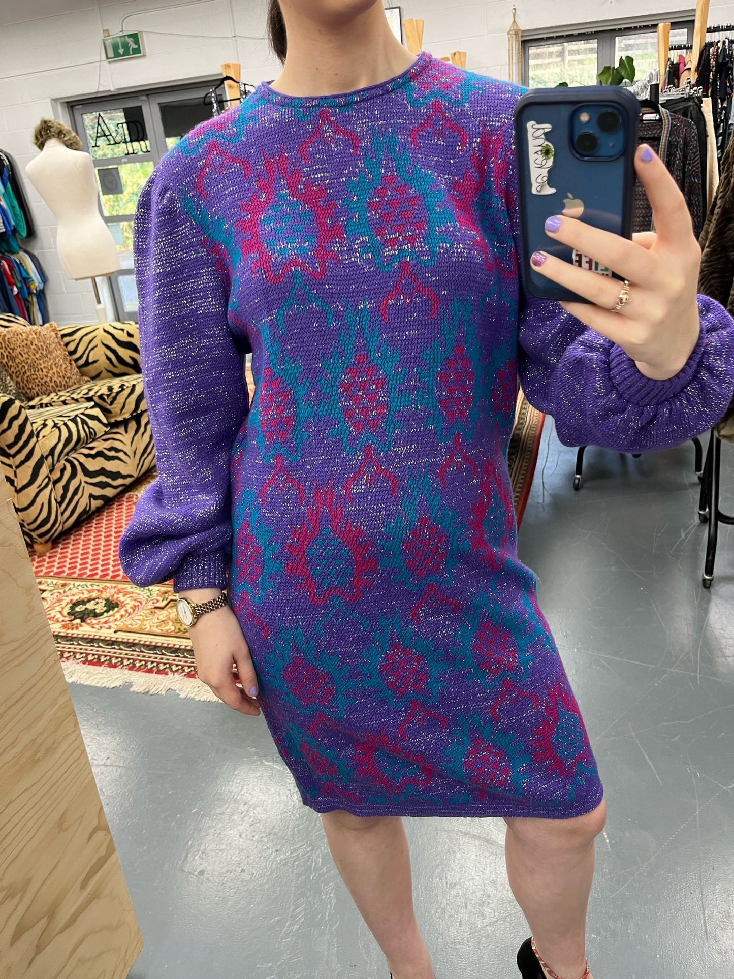 Nilo Purple Jumper Dress